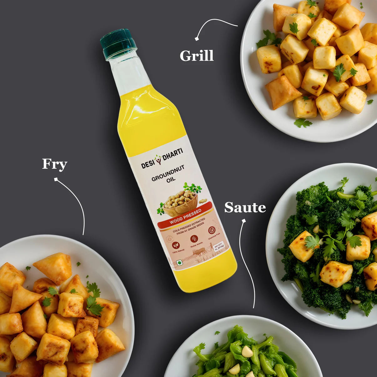 Oldenessence Wood Cold Pressed Groundnut Oil