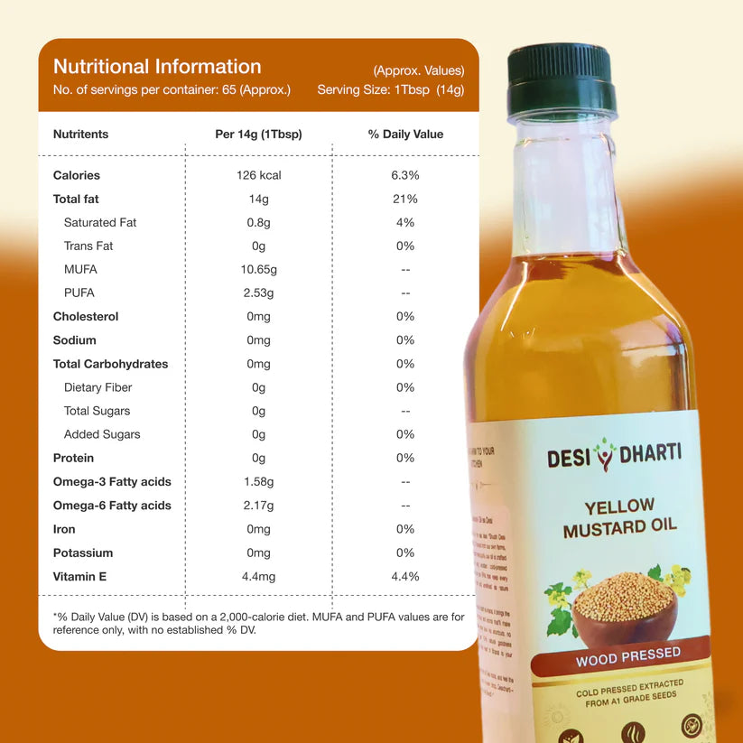 Oldenessence Wood Cold Pressed Yellow Mustard Oil